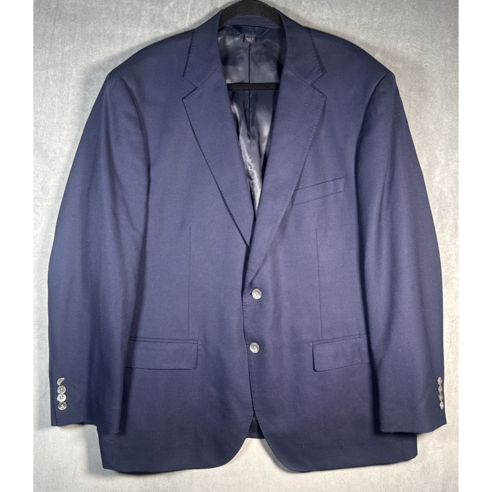 Men's Max Davoli Baroni Blue Suit Jacket Super 150'S‎ 48 Reg